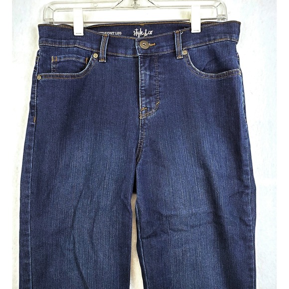 Style & Co Denim - Style & Co Straight Leg Dark Wash Denim Jeans Women's Size 10P